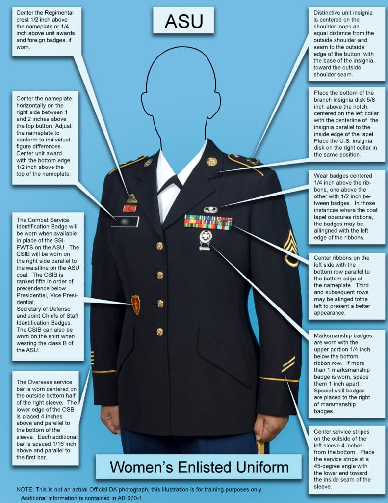 Army Service Uniform Size Chart