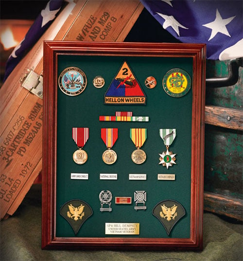 Display Case - Medals, Pins or Patches - Large, Shadow Box Display