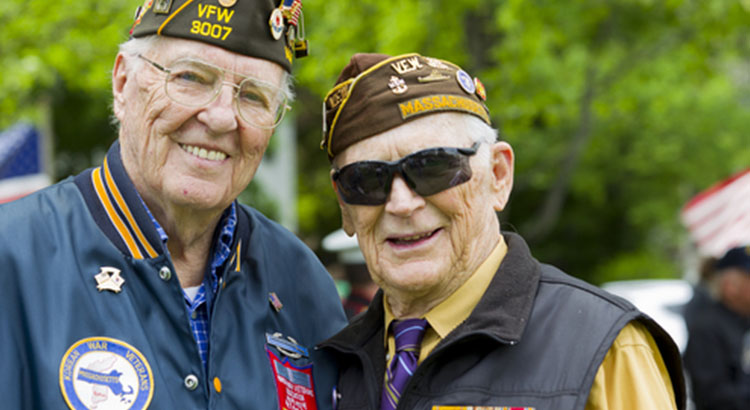 Veterans at Memorial Day service