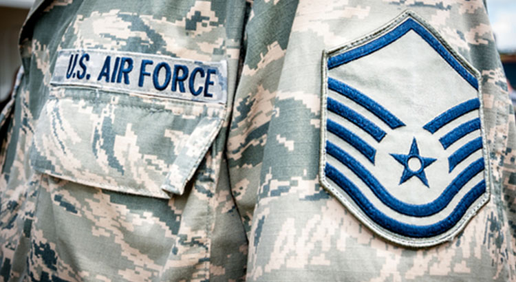 Detail of United states air force soldier's uniform