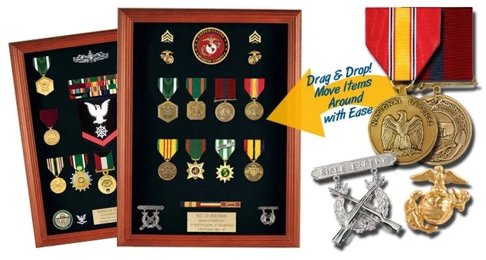 Preview of Shadowbox Display for US Military Medals and Ribbons