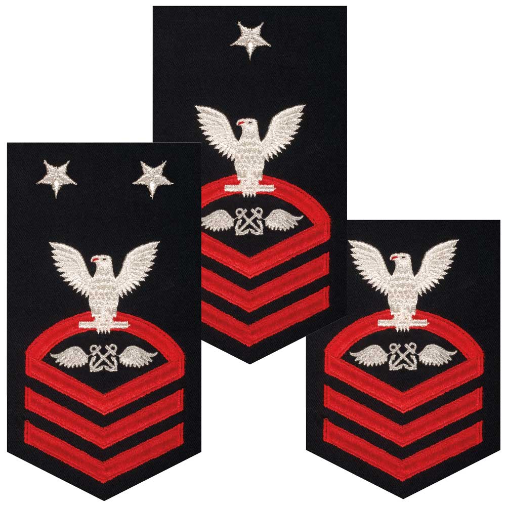 Chief Petty Officer Aviation Boatswains Mate Rating Red on Blue