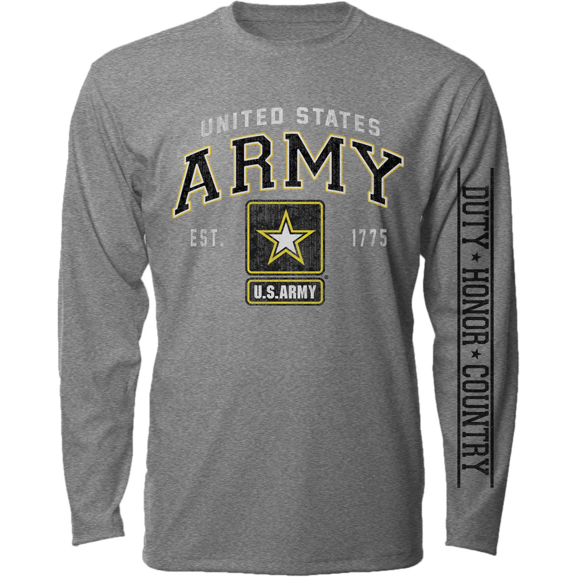 US Army Crest Army Star Logo On Left Chest Graphic T-shirt 