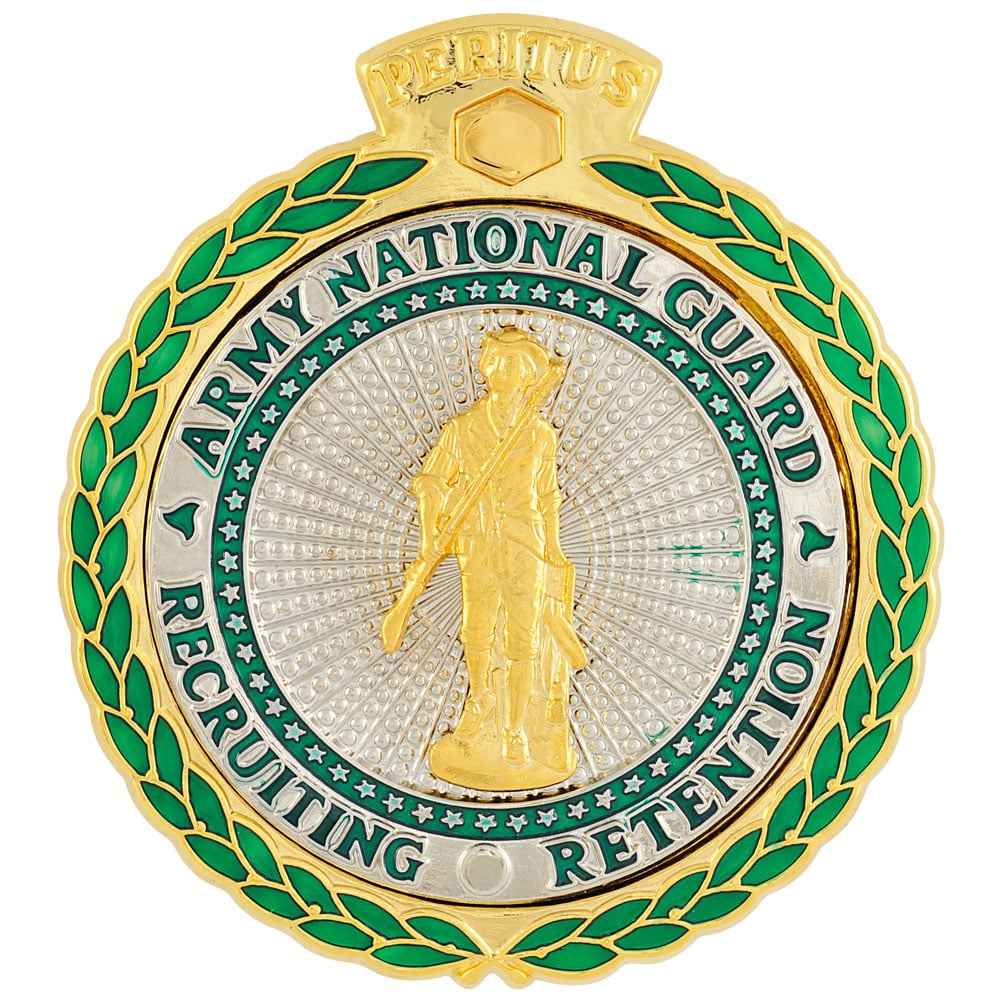 Army ID Badge ARNG Recruiting and Retention Master Mirror Finish