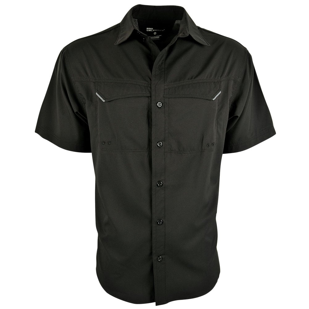 Black Short Sleeve Pro Fishing Shirt