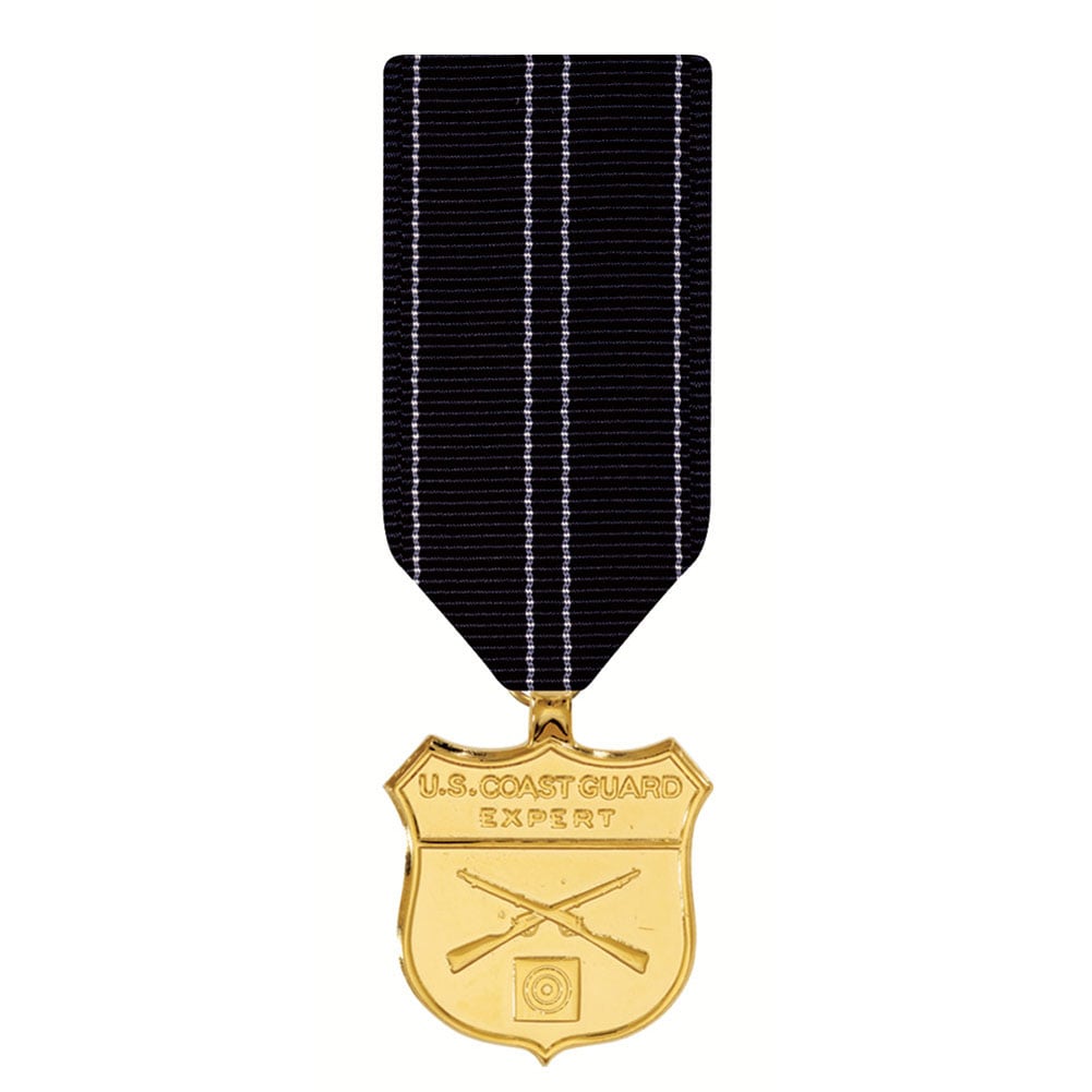 Coast Guard Expert Rifle Medal Miniature Anodized