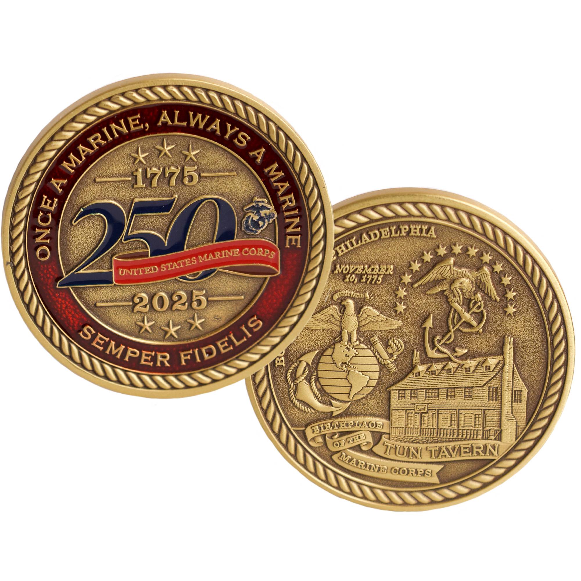 USMC 250th Anniversary Challenge Coin