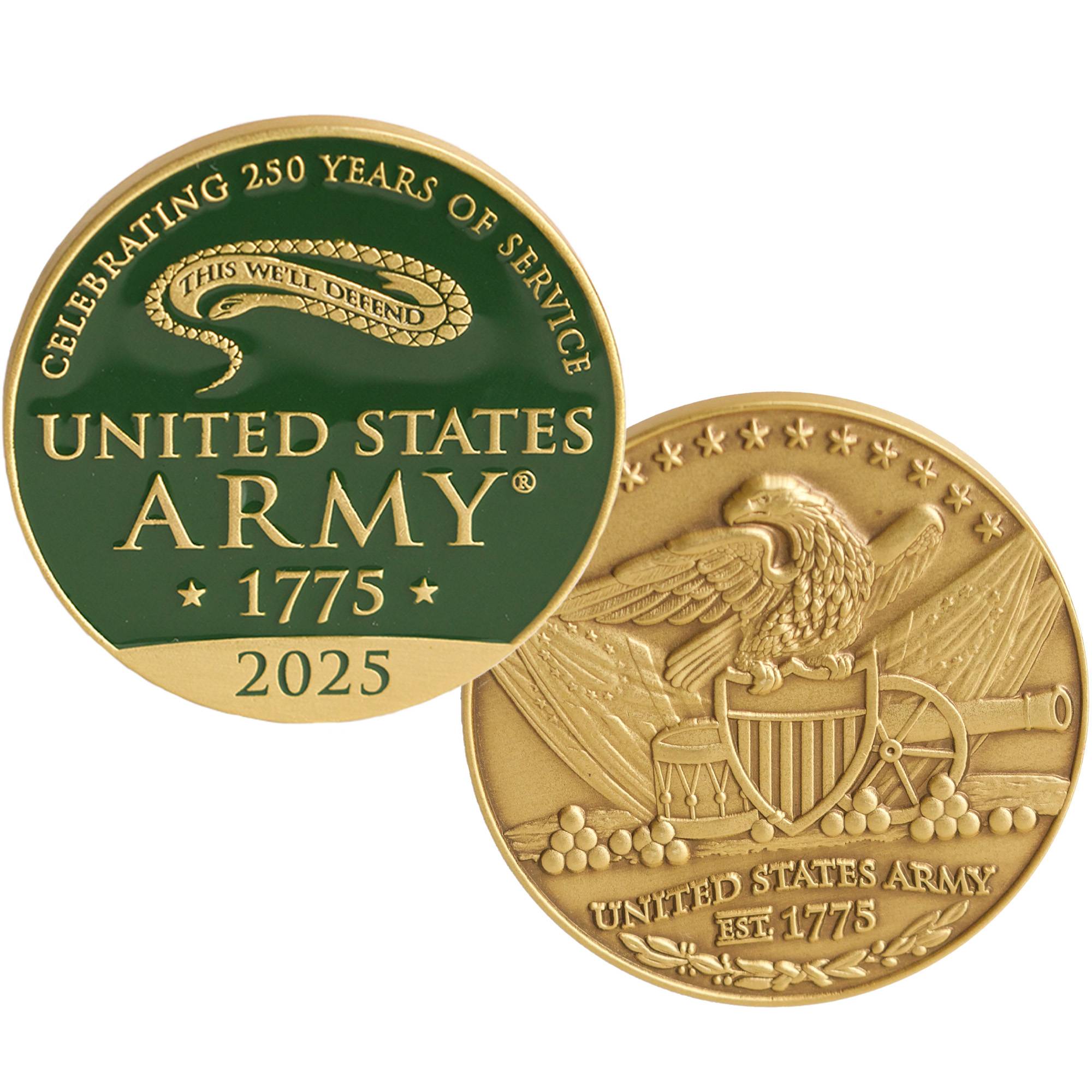 U.S. Army 250th Anniversary Challenge Coin