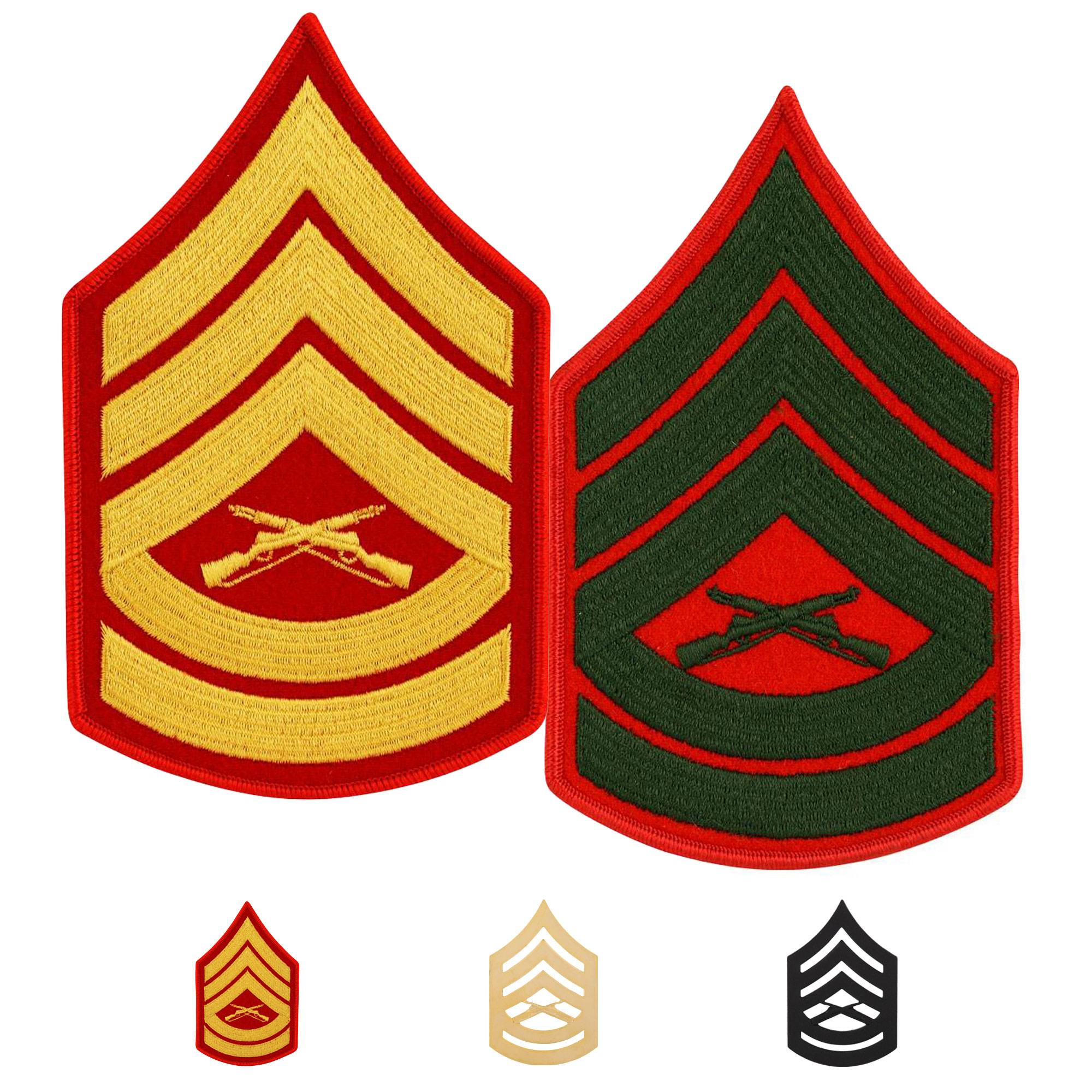 USMC Gunnery Sergeant (GySgt E‑7) Chevron Insignia – Cloth