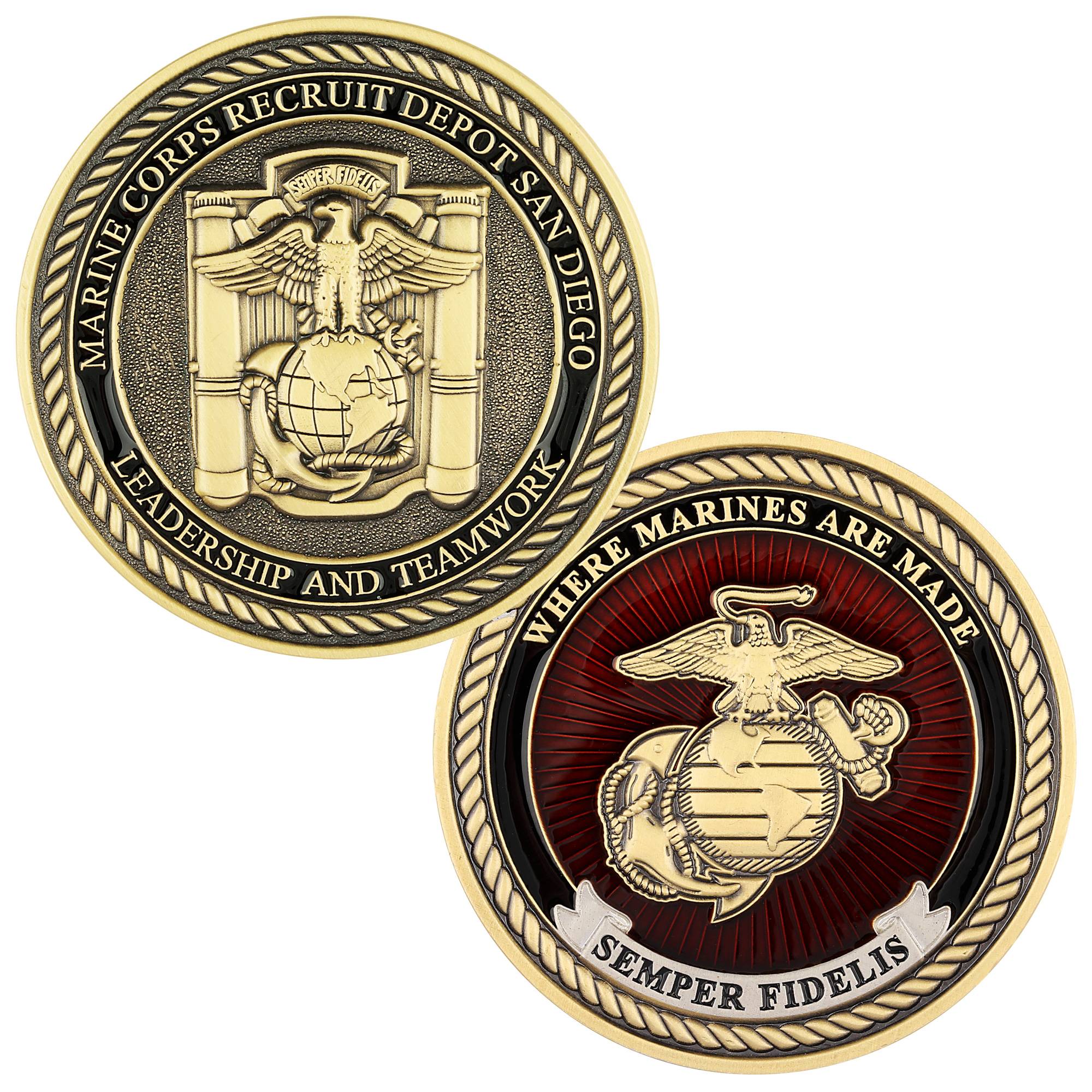 Marine Corps Recruit Depot San Diego Challenge Coin