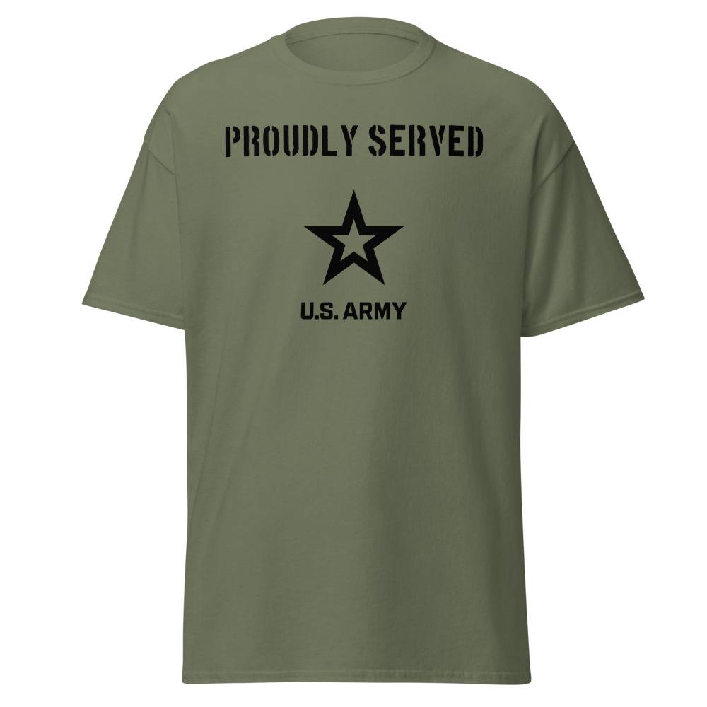 Army Proudly Served Stenciled Style T-Shirt