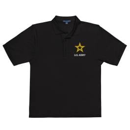 ★AMl PARlS★ 24FW Army Polo T-Shirt UPL340JE0092001 BLACK D U.S. Army™ Polo (Black) | Oak and Liberty