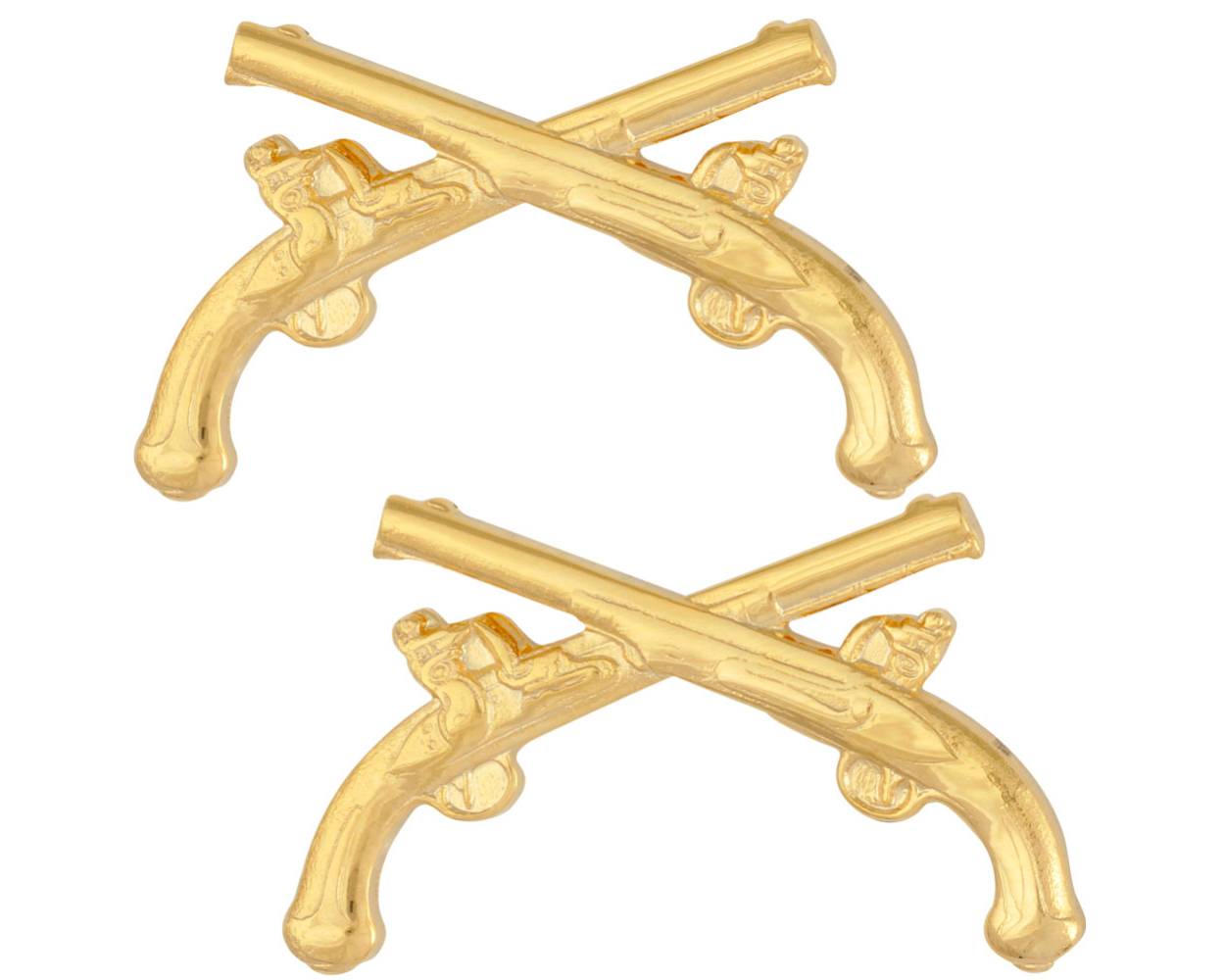 Army Military Police Officer Branch Insignia Pair | Gold MP Collar