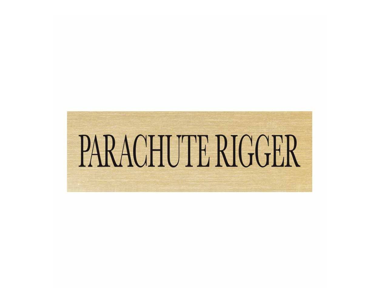 Parachute Rigger Badge ID Plate