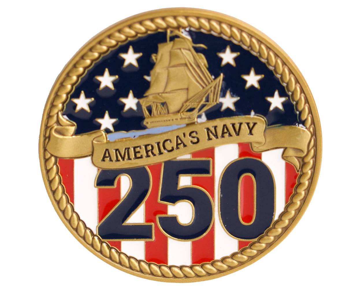 U.S. Navy 250th Anniversary Challenge Coin