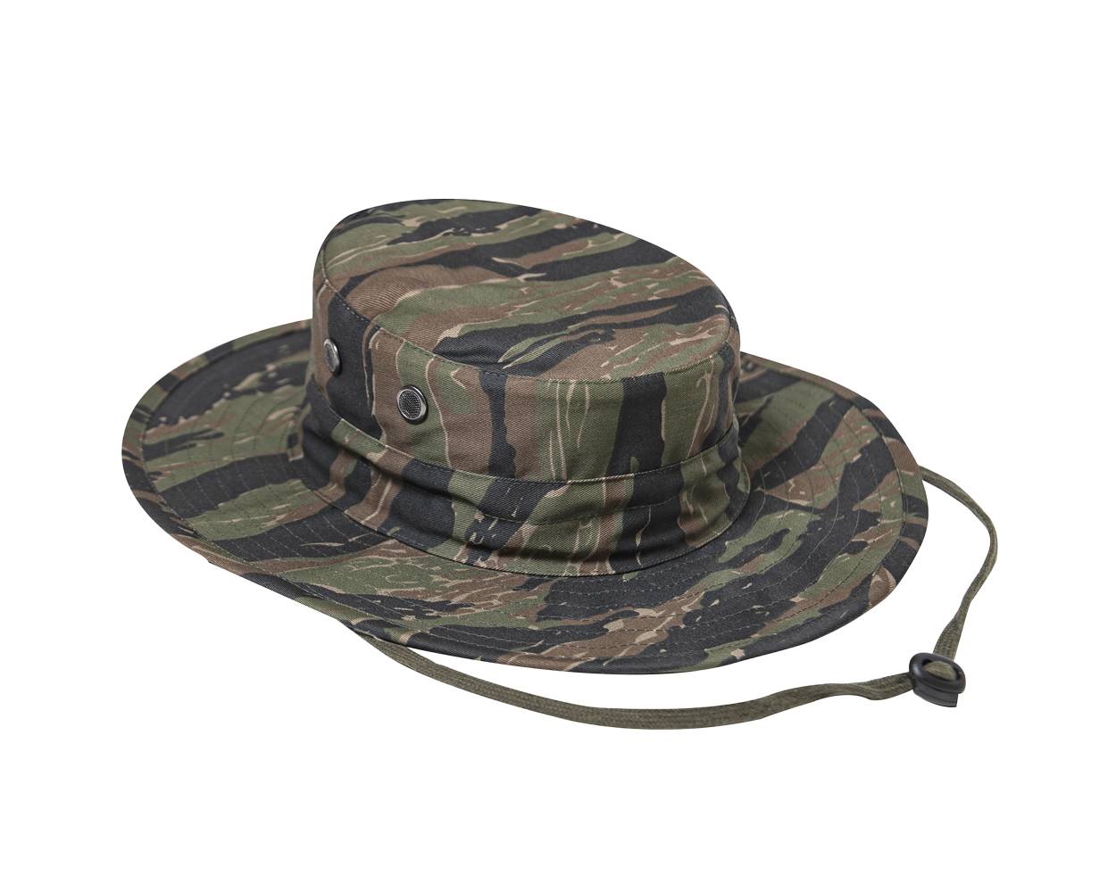 Tiger Stripe Boonie Hat Adjustable Military Jungle Camo Wide Brim