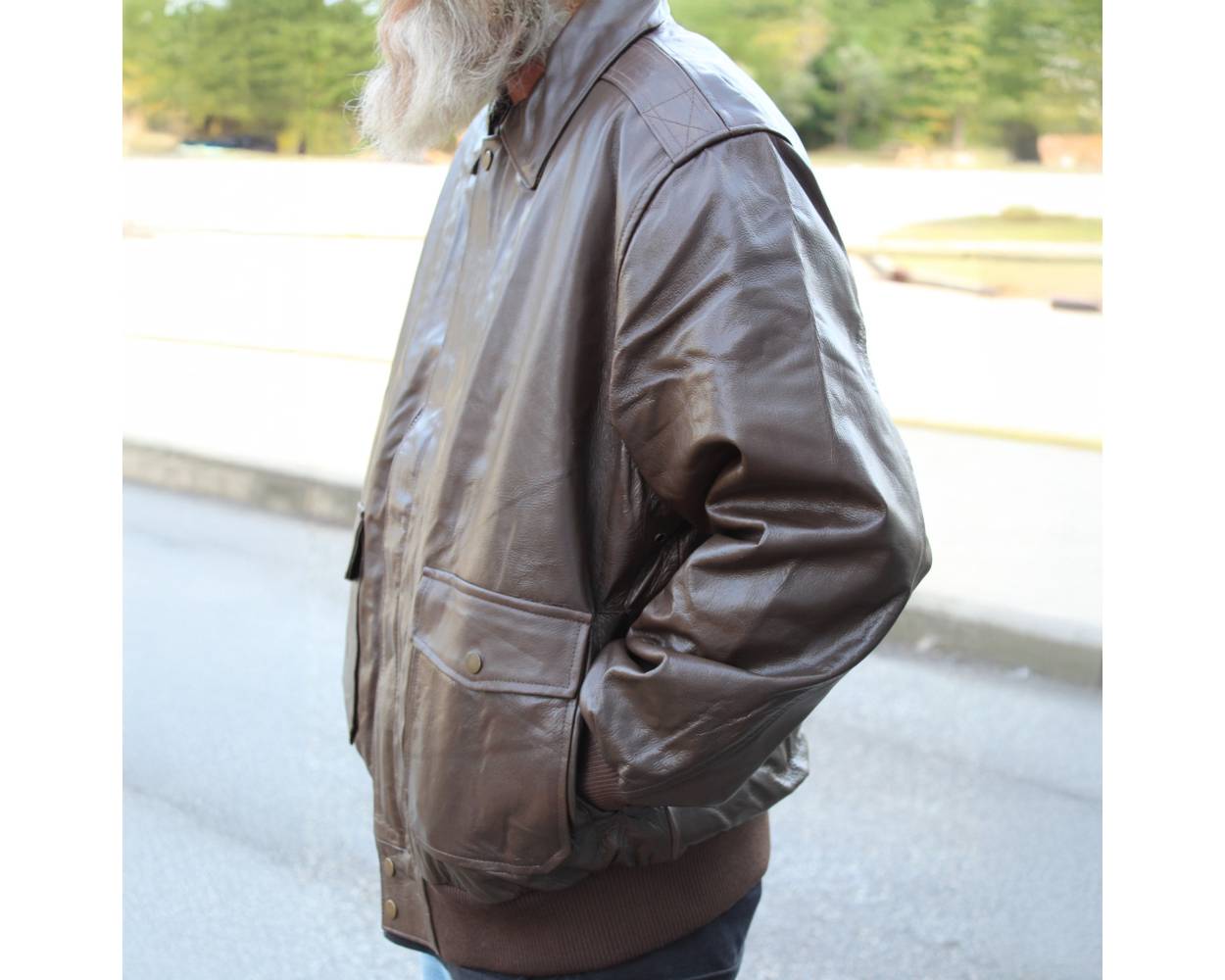A-2 Aviation Brown Nappa Leather Bomber Jacket