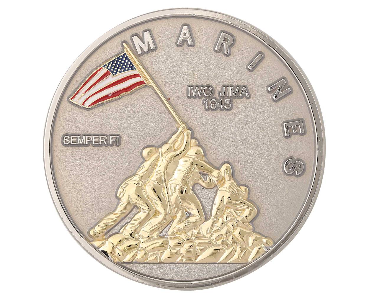Marines Raising The Flag IWO JIMA 1945 Challenge Coin