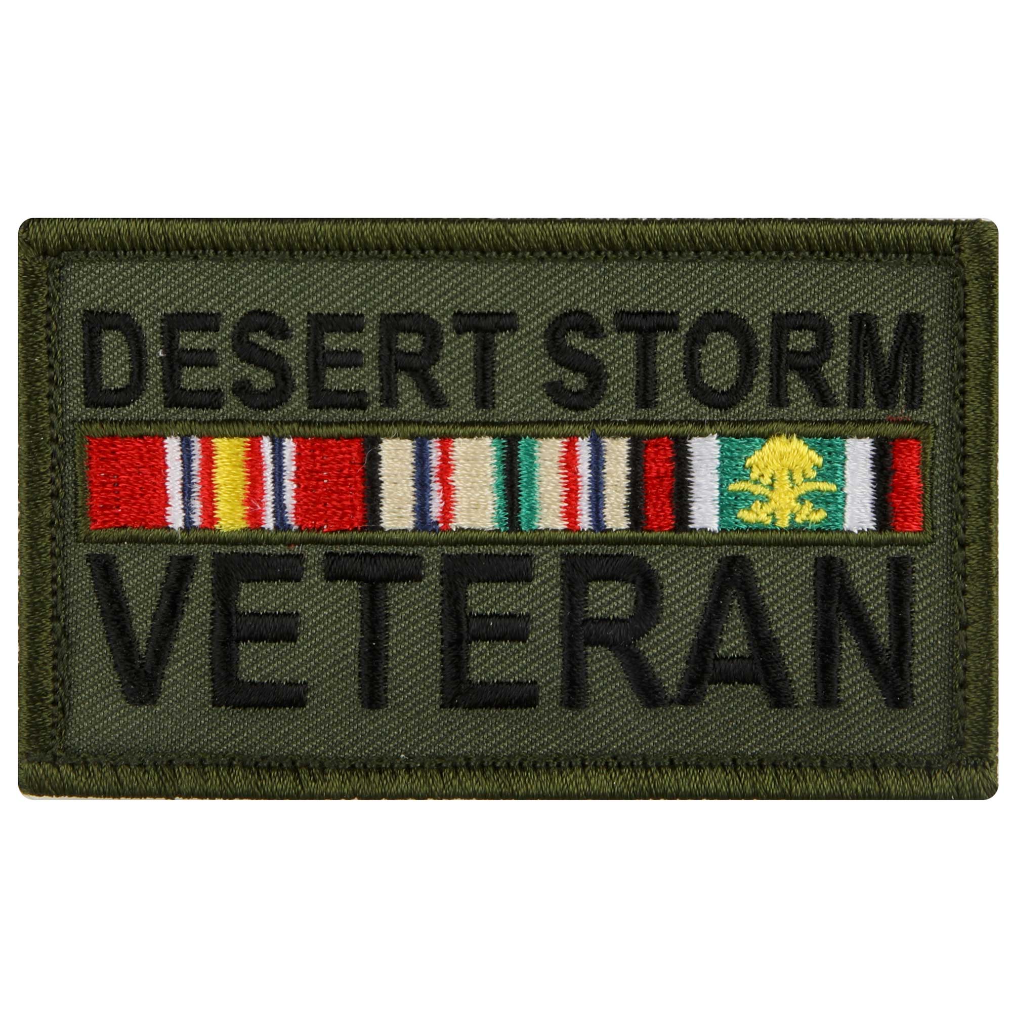 Desert Storm Vet Ribbon OD Hook & Loop Patch
