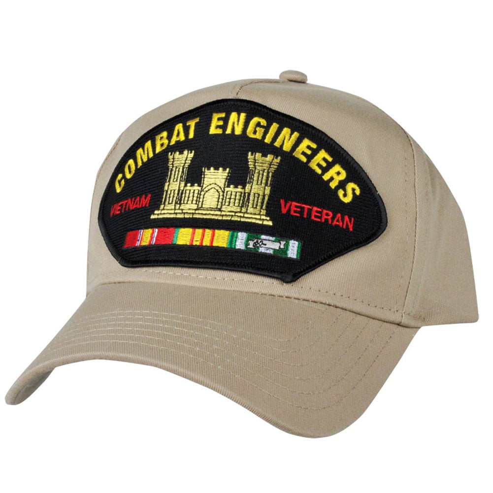 Combat Engineer Vietnam Patch Khaki Hat