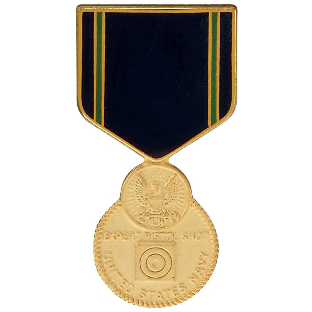 Navy Expert Pistol Military Medal Hat Pin