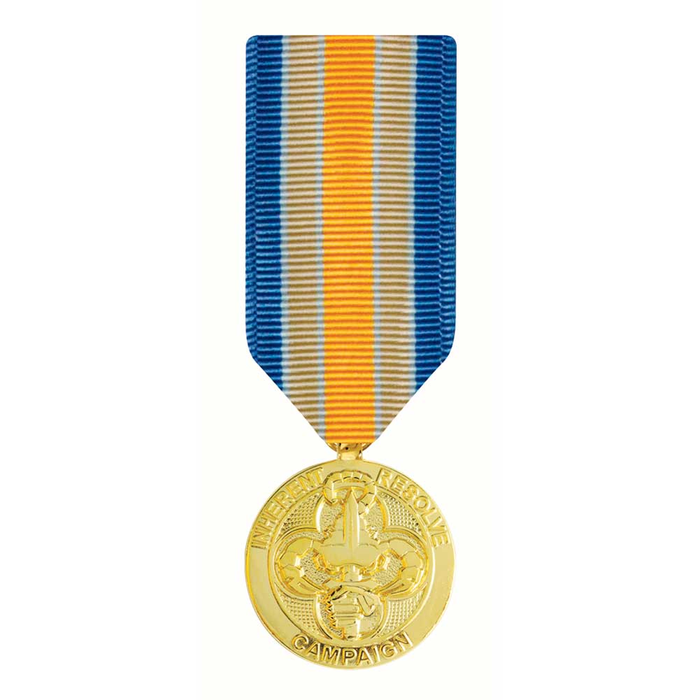 Inherent Resolve Campaign Medal Miniature Anodized