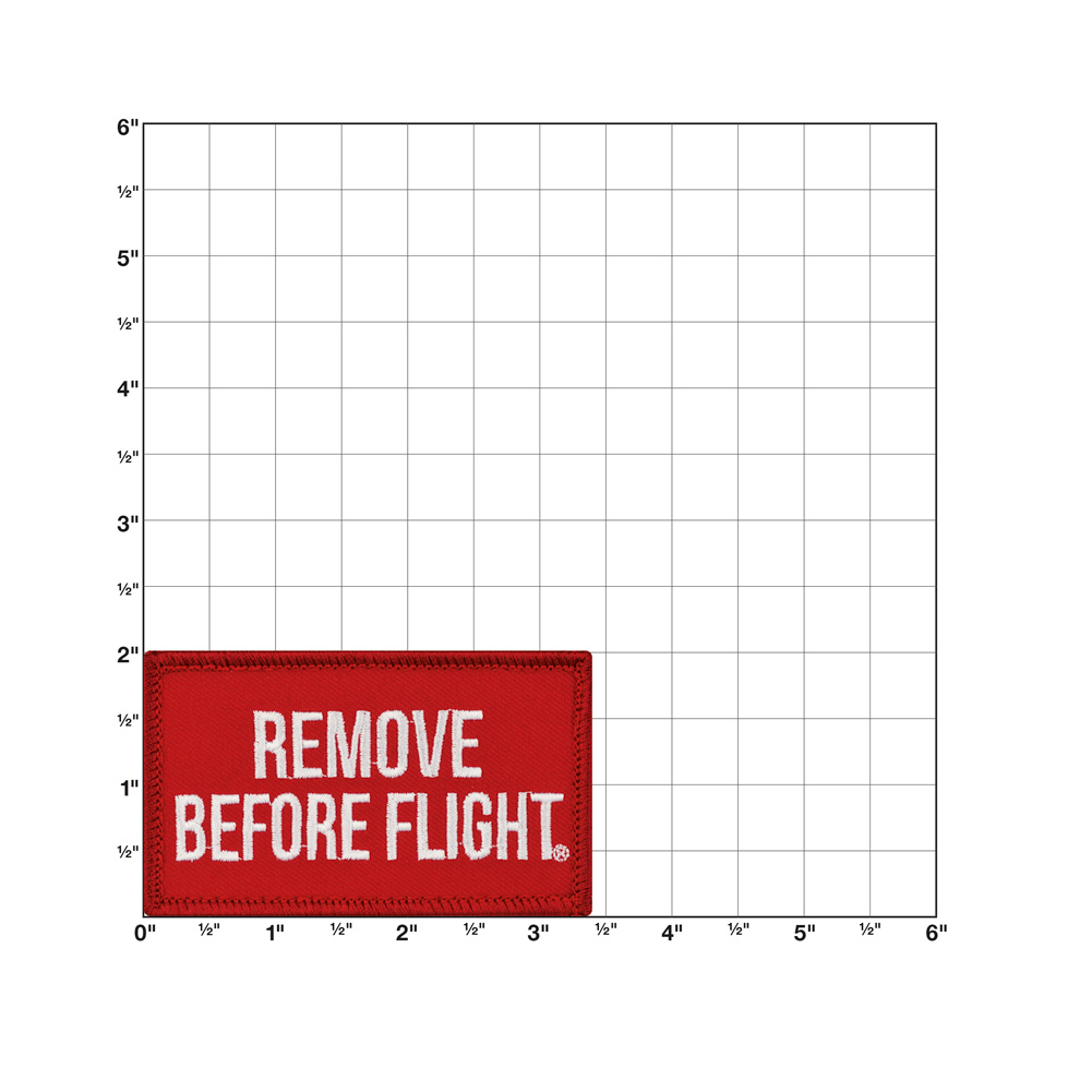 Remove Before Flight Patch Tactical Red 3" x 2" 