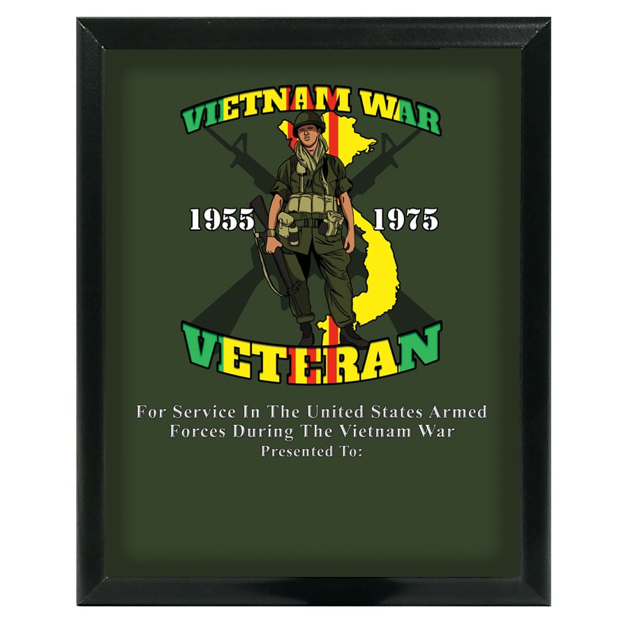 Vietnam War Veteran Custom Wall Plaque