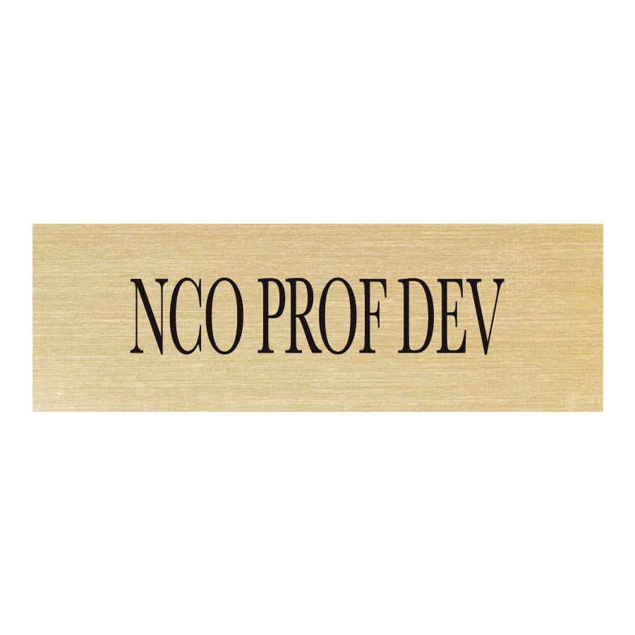 Army NCO Professional Development Ribbon ID Plate